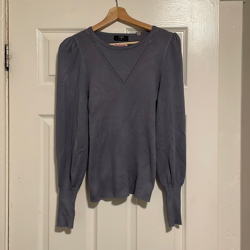 Tahari top, size small, slate blue.